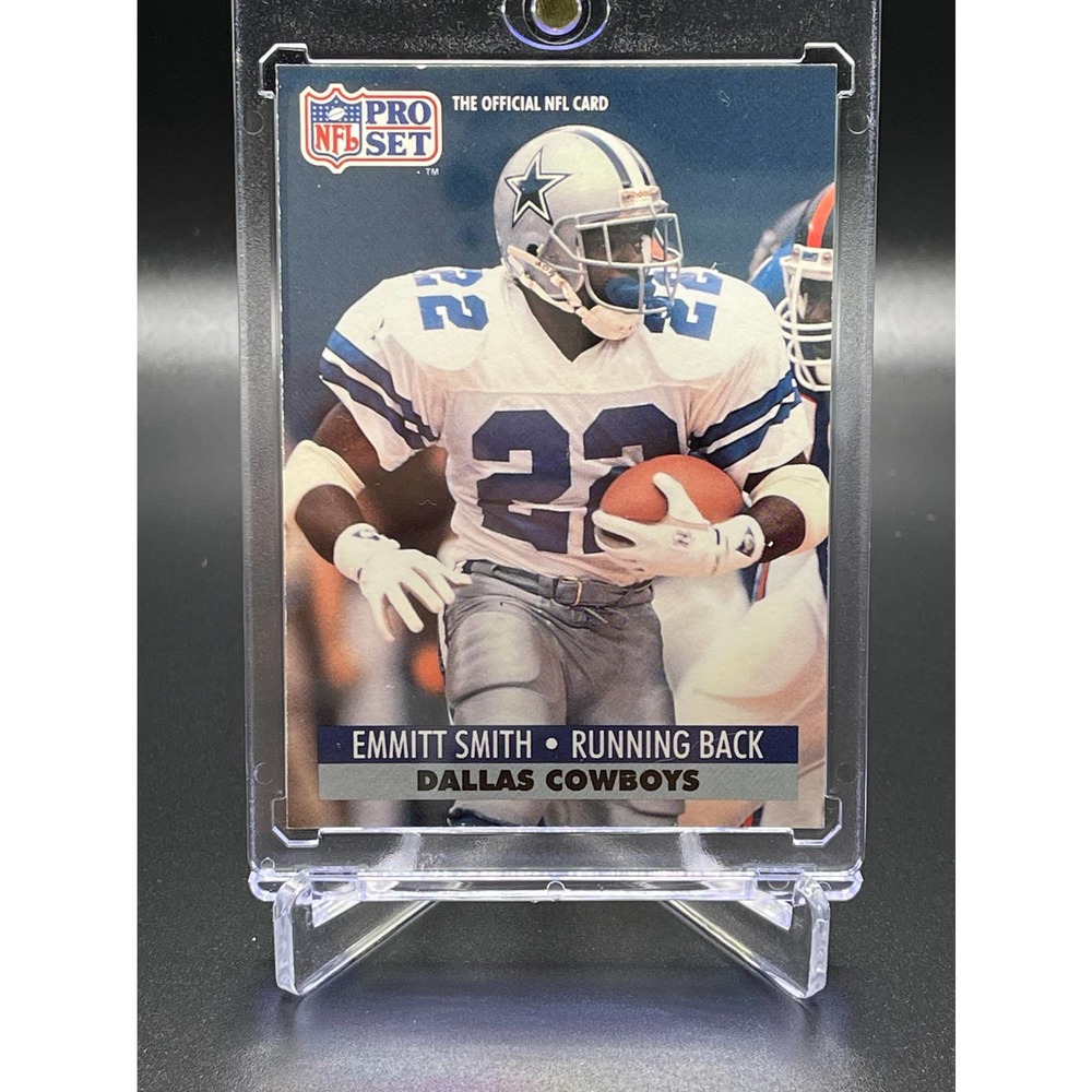 1991 NFL Pro Set Emmitt Smith #485 Football Card Dallas Cowboys Super Bowl MVP